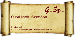 Gündisch Szeréna névjegykártya